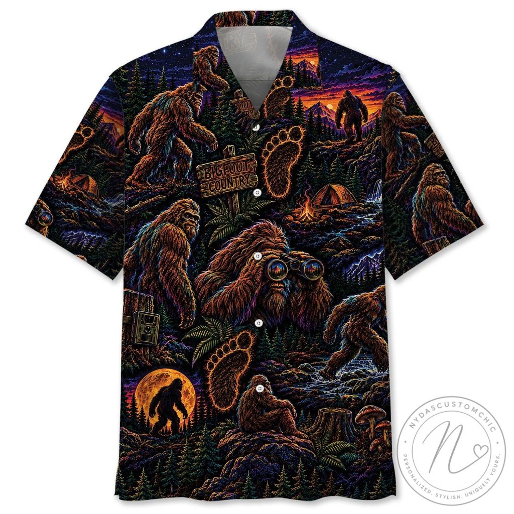 Bigfoot Country Sasquatch Forest Adventure Hawaiian Shirt Bigfoot Country Sasquatch Forest Adventure Hawaiian Shirt