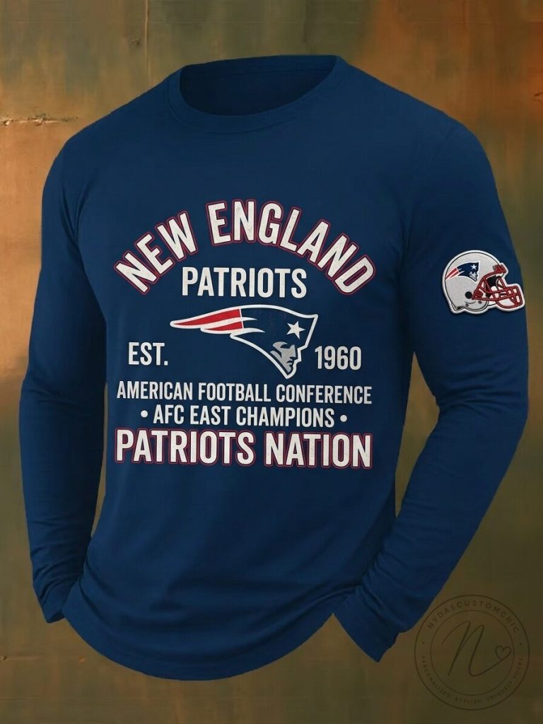 New England Patriots Fan Shirt Long Sleeve Football Conference T-Shirt for Men 11 New England Patriots Fan Shirt Long Sleeve Football Conference T-Shirt for Men