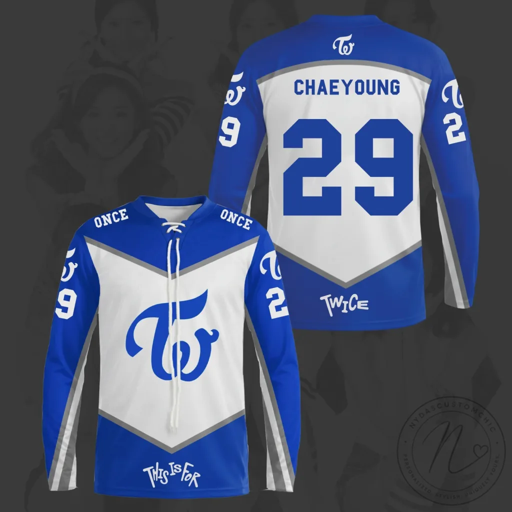 Twice Chaeyoung Number 29 World Tour Hockey Jersey 1 Twice Chaeyoung Number 29 World Tour Hockey Jersey