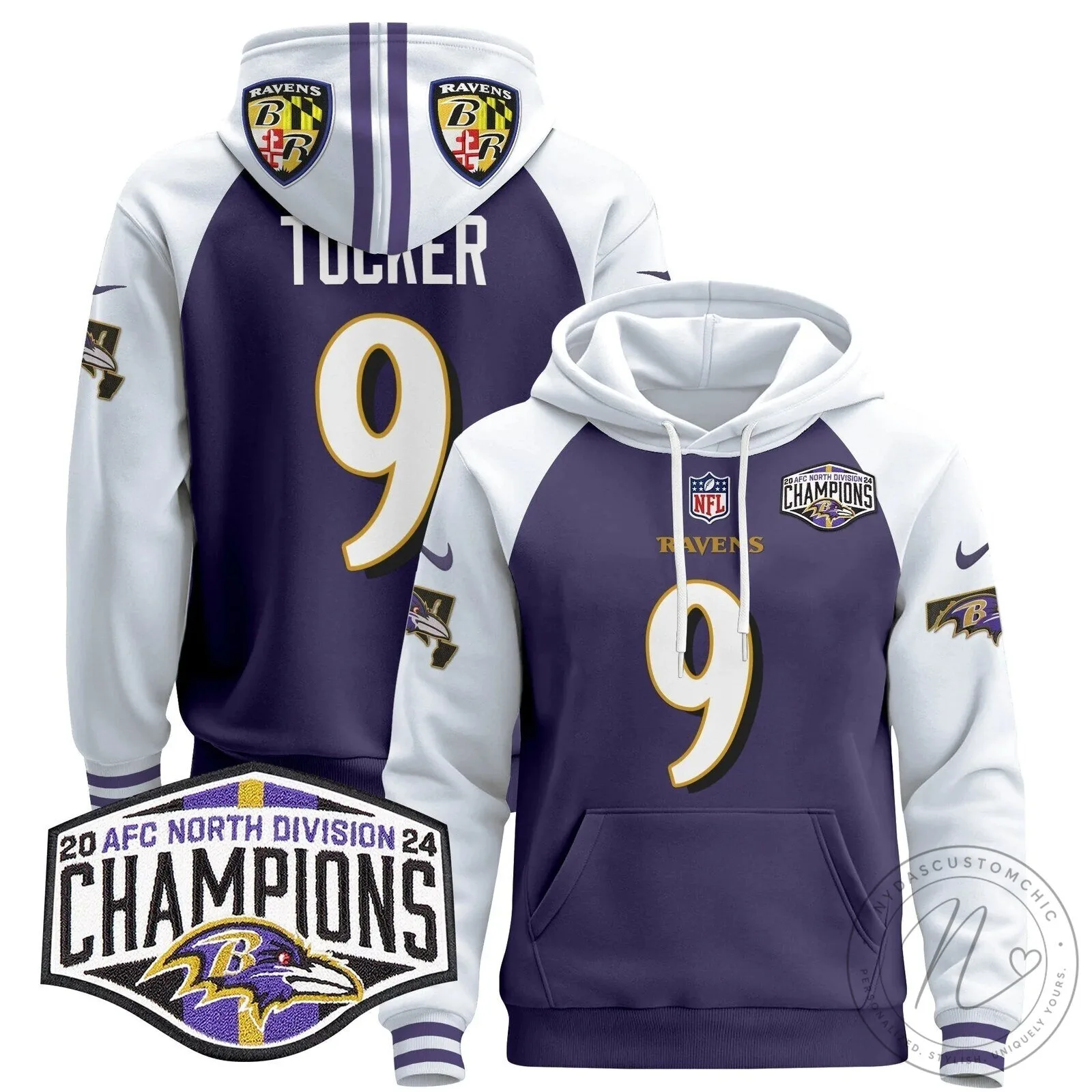 AFC North Division Champions Baltimore Ravens Derrick Henry Number 22 Hoodie 58 AFC North Division Champions Baltimore Ravens Derrick Henry Number 22 Hoodie