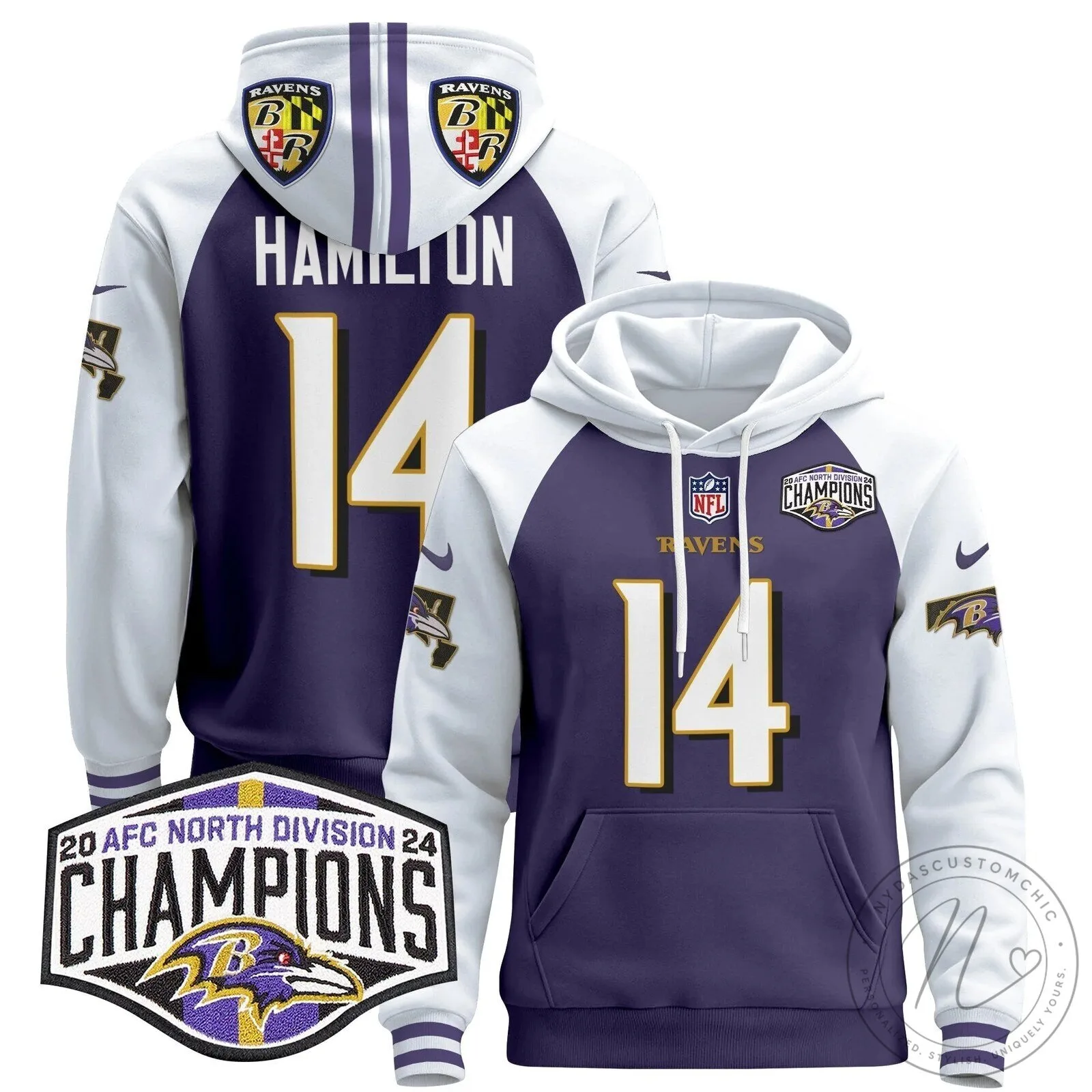 AFC North Division Champions Baltimore Ravens Derrick Henry Number 22 Hoodie 59 AFC North Division Champions Baltimore Ravens Derrick Henry Number 22 Hoodie