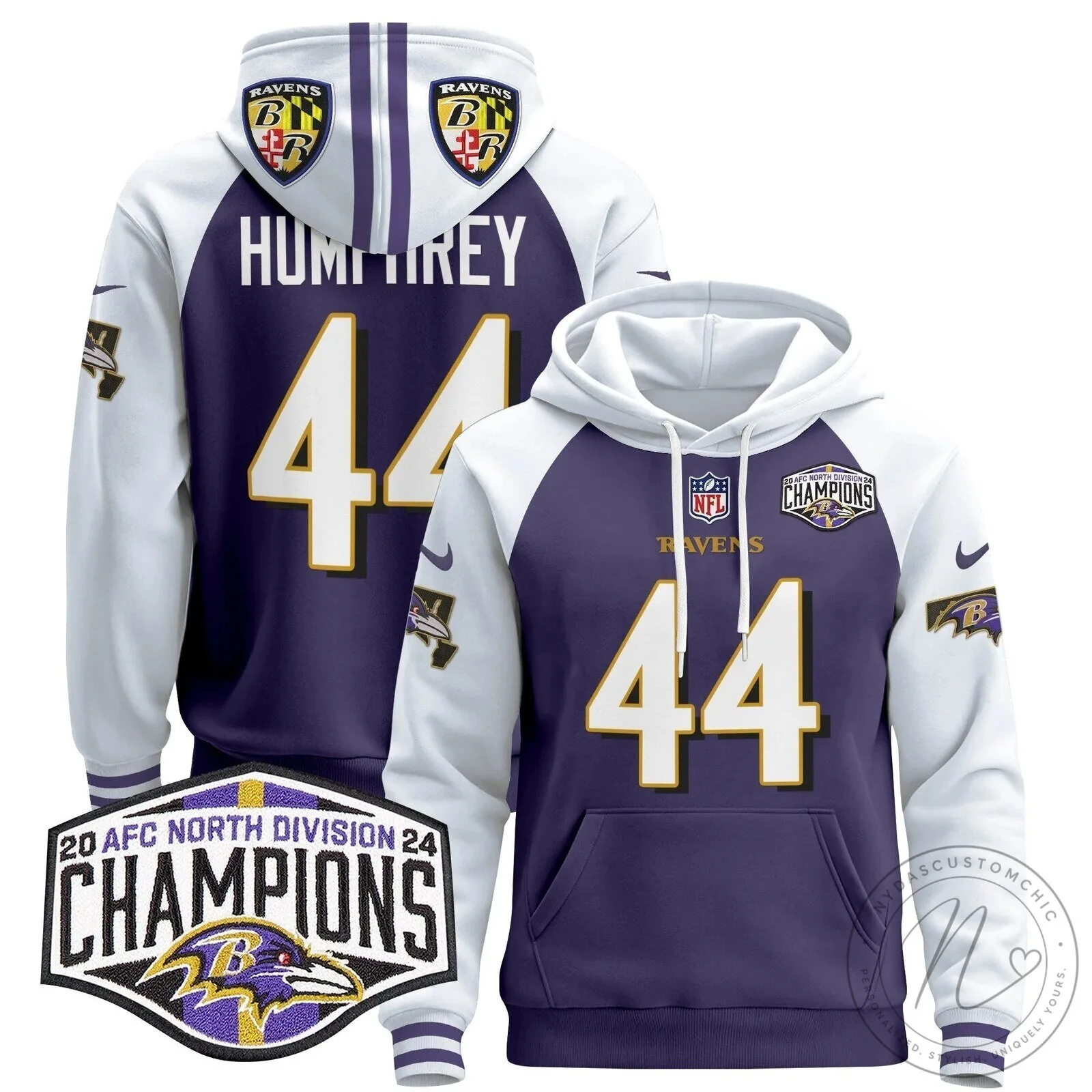 AFC North Division Champions Baltimore Ravens Derrick Henry Number 22 Hoodie 60 AFC North Division Champions Baltimore Ravens Derrick Henry Number 22 Hoodie