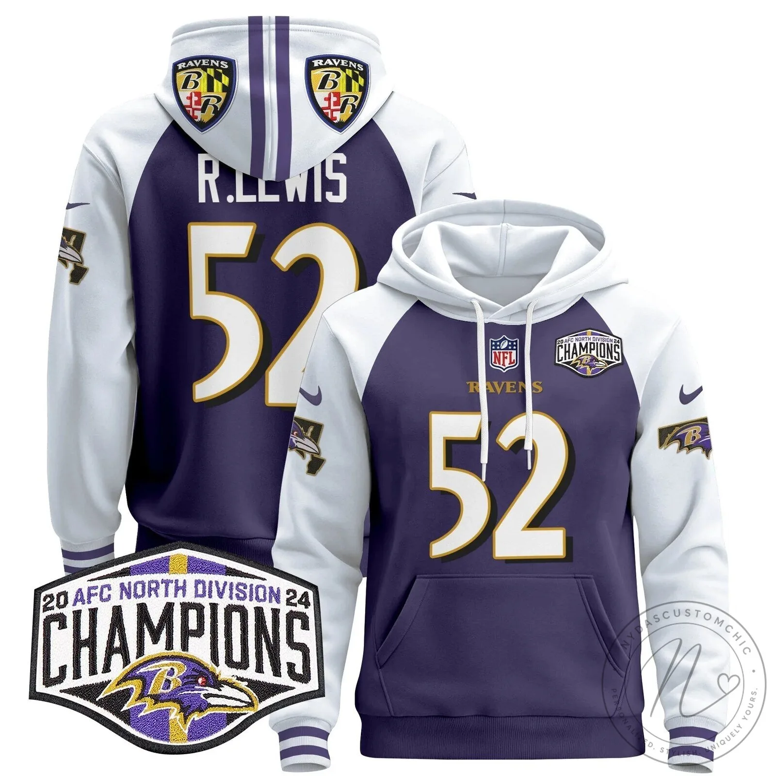 AFC North Division Champions Baltimore Ravens Derrick Henry Number 22 Hoodie 61 AFC North Division Champions Baltimore Ravens Derrick Henry Number 22 Hoodie