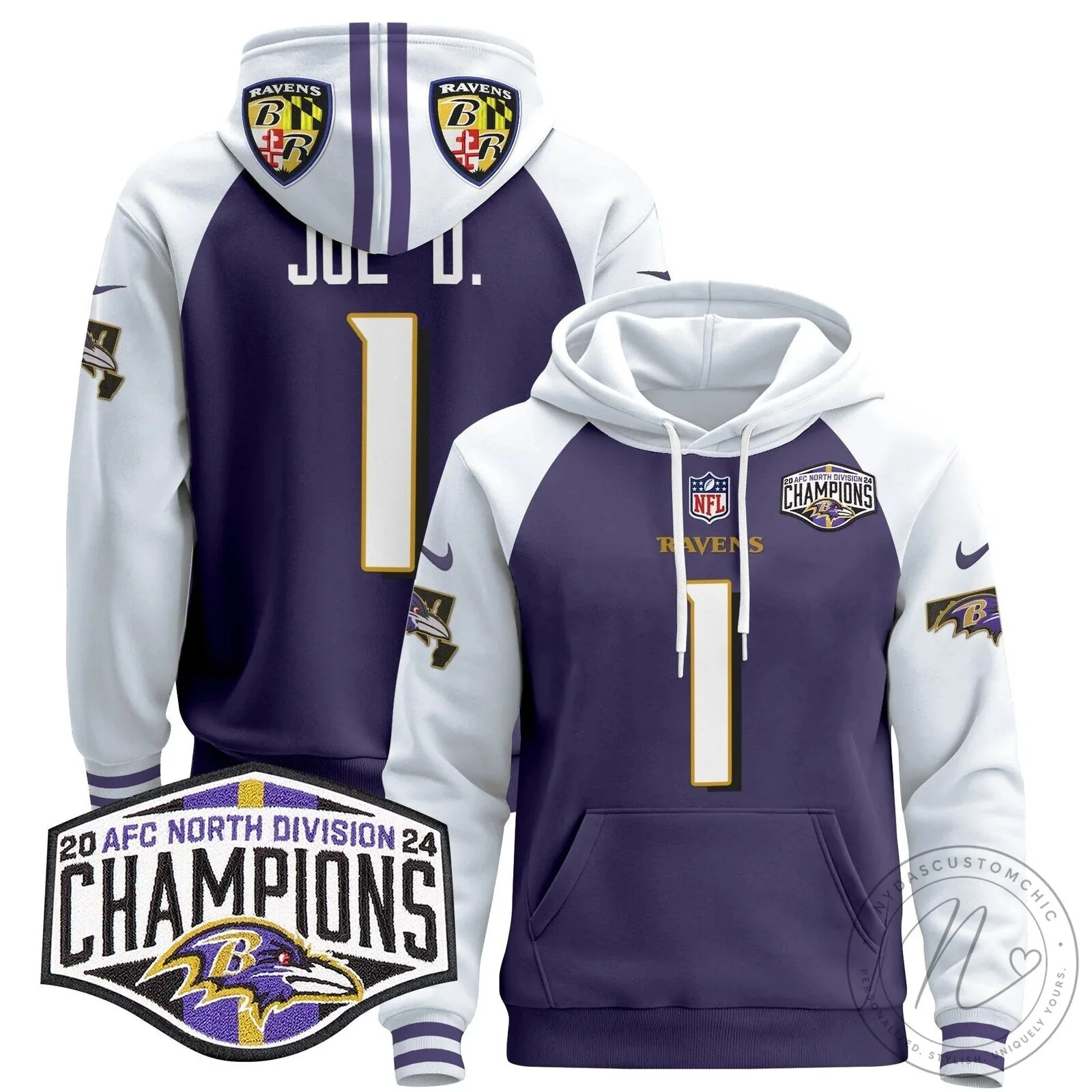 AFC North Division Champions Baltimore Ravens Derrick Henry Number 22 Hoodie 64 AFC North Division Champions Baltimore Ravens Derrick Henry Number 22 Hoodie