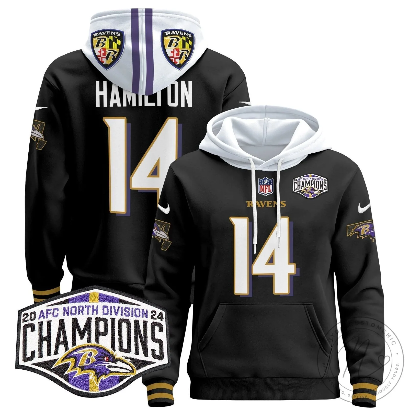 AFC North Division Champions Baltimore Ravens Derrick Henry Number 22 Hoodie 70 AFC North Division Champions Baltimore Ravens Derrick Henry Number 22 Hoodie