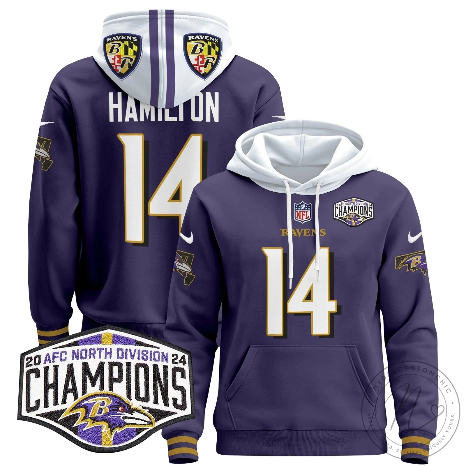 AFC North Division Champions Baltimore Ravens Derrick Henry Number 22 Hoodie 81 AFC North Division Champions Baltimore Ravens Derrick Henry Number 22 Hoodie