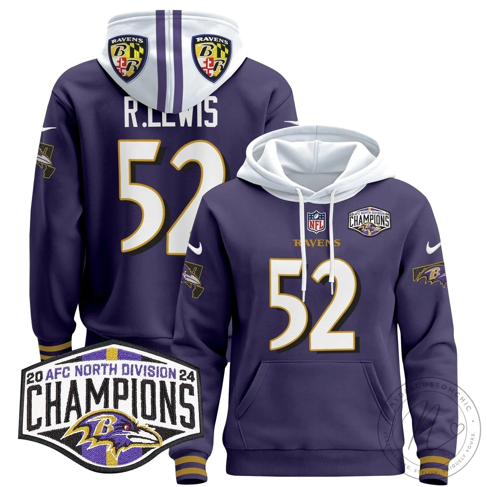 AFC North Division Champions Baltimore Ravens Derrick Henry Number 22 Hoodie 83 AFC North Division Champions Baltimore Ravens Derrick Henry Number 22 Hoodie