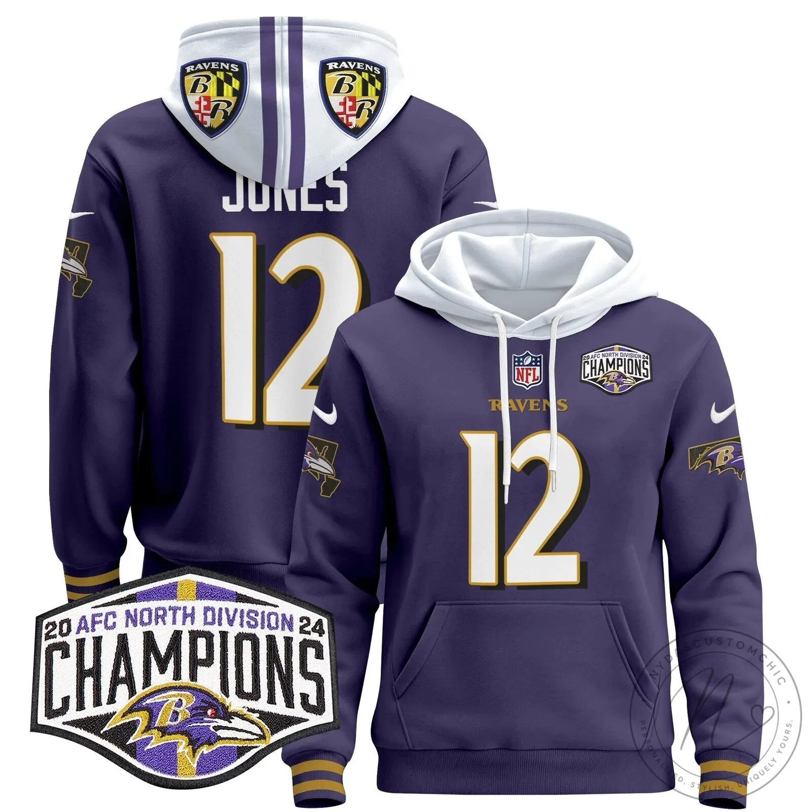 AFC North Division Champions Baltimore Ravens Derrick Henry Number 22 Hoodie 85 AFC North Division Champions Baltimore Ravens Derrick Henry Number 22 Hoodie
