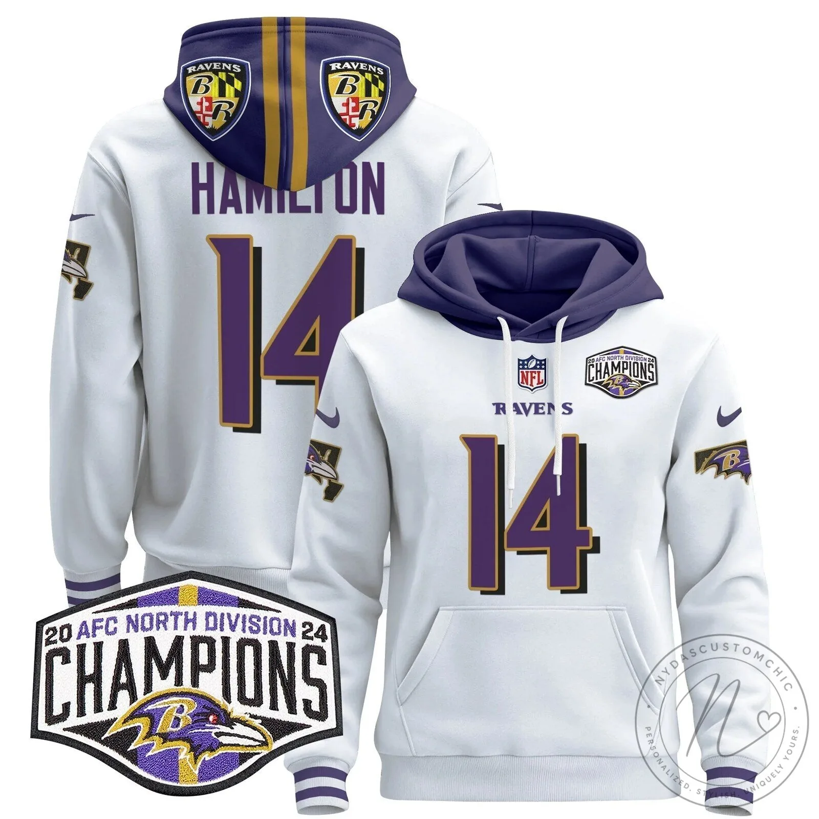 AFC North Division Champions Baltimore Ravens Derrick Henry Number 22 Hoodie 92 AFC North Division Champions Baltimore Ravens Derrick Henry Number 22 Hoodie