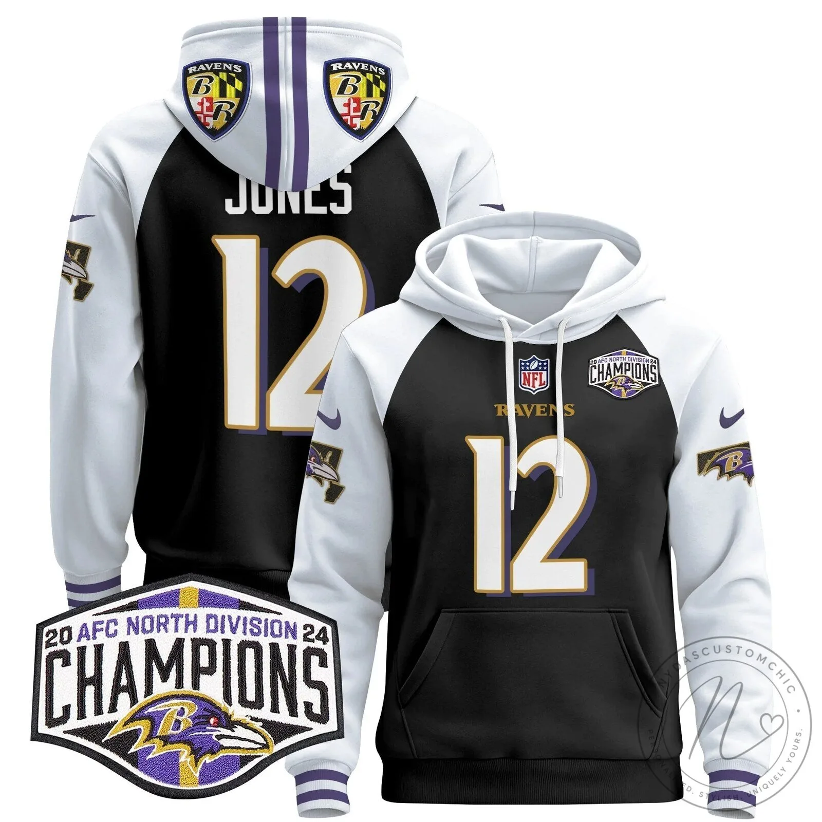 AFC North Division Champions Baltimore Ravens Derrick Henry Number 22 Hoodie 102 AFC North Division Champions Baltimore Ravens Derrick Henry Number 22 Hoodie