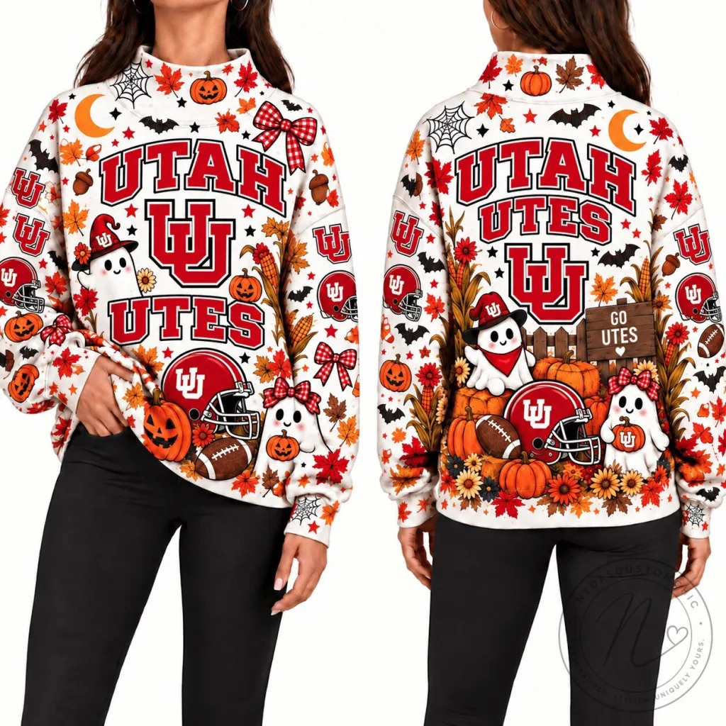 Utah Utes Halloween Football Fall Season Sweatshirt Utah Utes Halloween Football Fall Season Sweatshirt