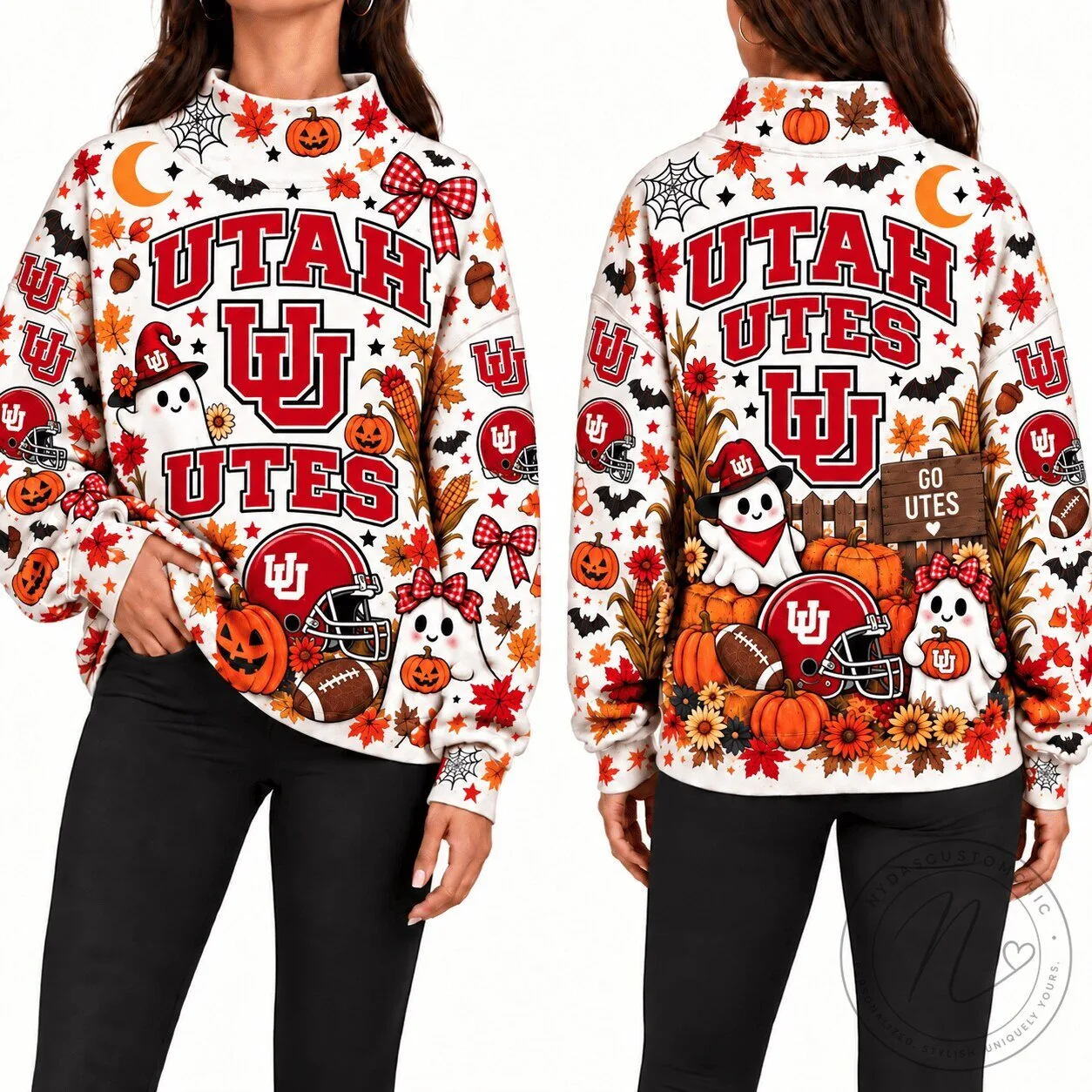 Utah Utes Halloween Football Fall Season Sweatshirt 5 Utah Utes Halloween Football Fall Season Sweatshirt