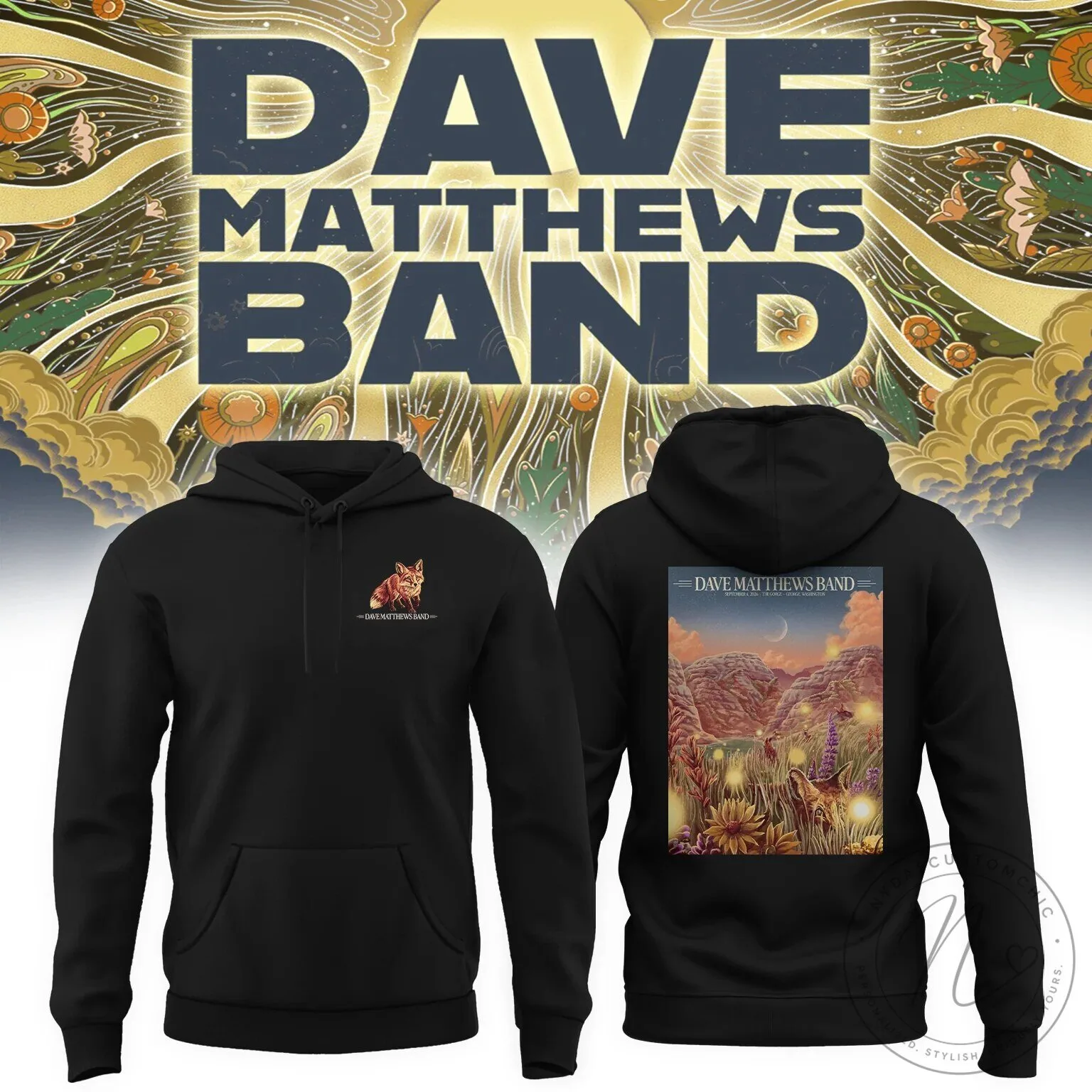 Dave Matthews Band George Washington 2006 Concert Poster Hoodie