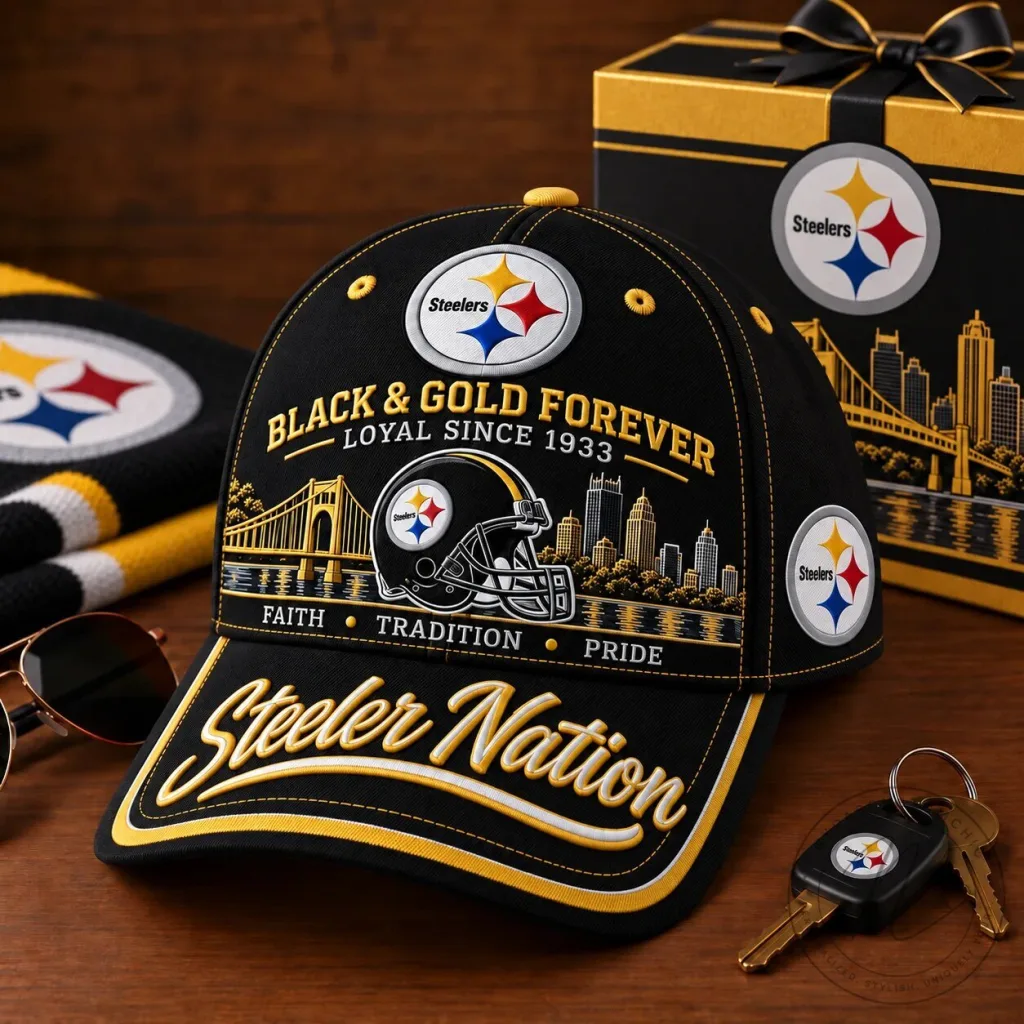 Pittsburgh Steelers Football Team Black And Gold Forever Steeler Nation Cap Hat 23 Pittsburgh Steelers Football Team Black And Gold Forever Steeler Nation Cap Hat