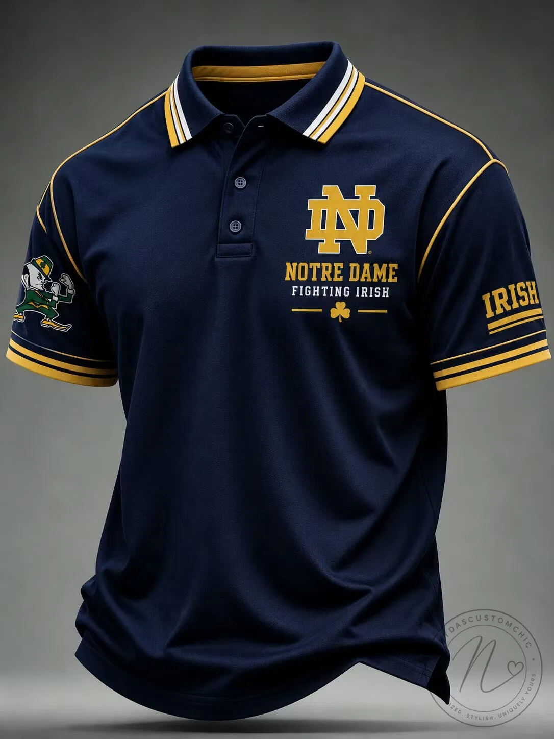 Notre Dame Fighting Irish NCAA Football Team Polo Shirt
