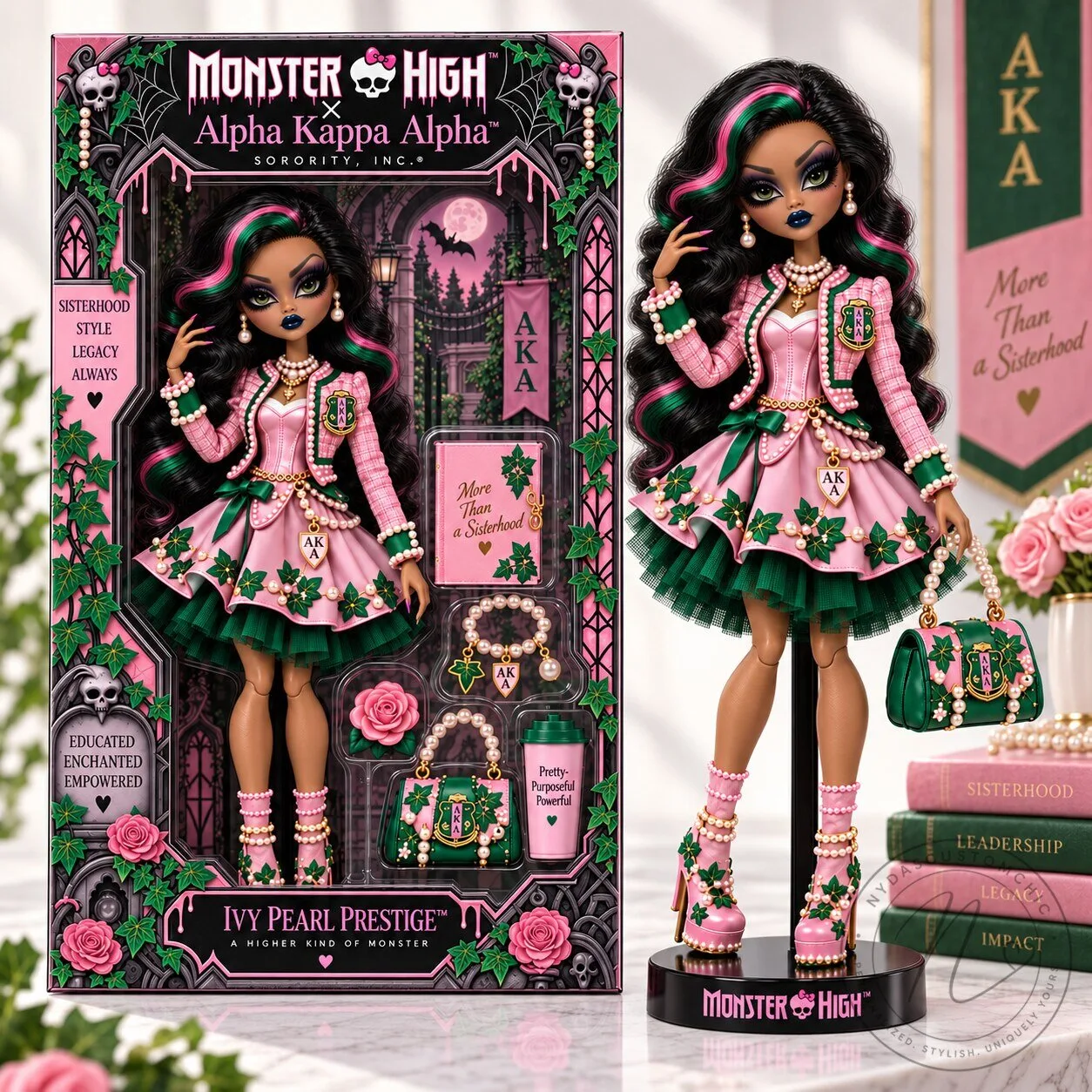 Monster High Alpha Kappa Alpha Ivy Pearl Prestige Collector Doll Figure