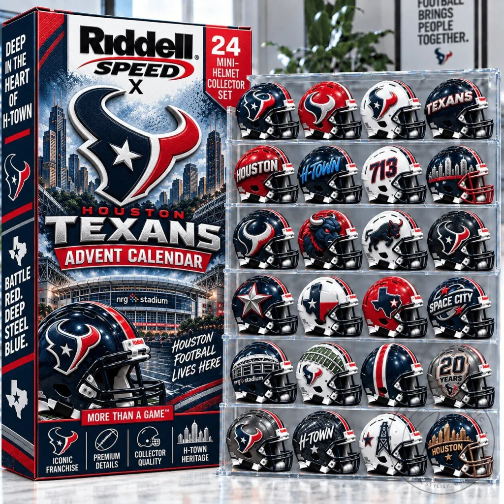 Houston Texans NFL Football Mini Helmet Advent Calendar Collector Set Houston Texans NFL Football Mini Helmet Advent Calendar Collector Set