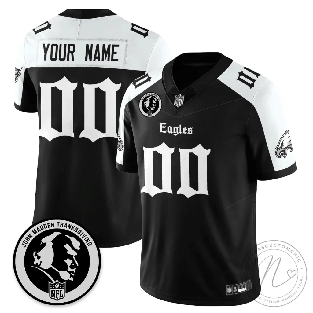 John Madden Philadelphia Eagles Gothic Football Jersey John Madden Philadelphia Eagles Gothic Football Jersey