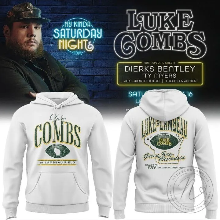 .Luke Combs My Kinda Saturday Night Tour 2026 Lambeau Field Hoodie v2
