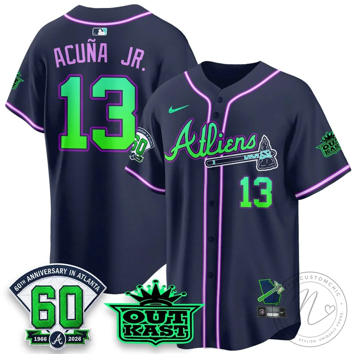 Ronald Acuña Jr. OutKast Atliens Jersey for Atlanta Braves Fans