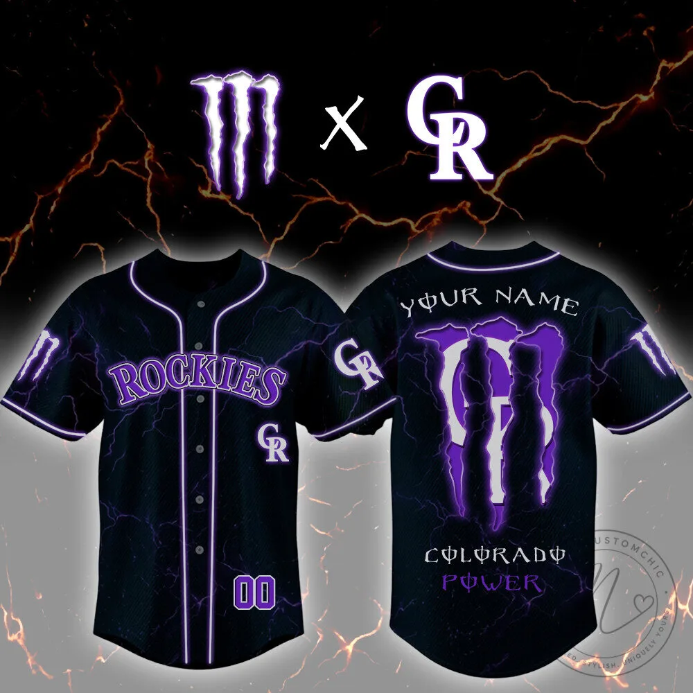 Colorado Rockies Baseball Monster Energy Special Edition Jersey