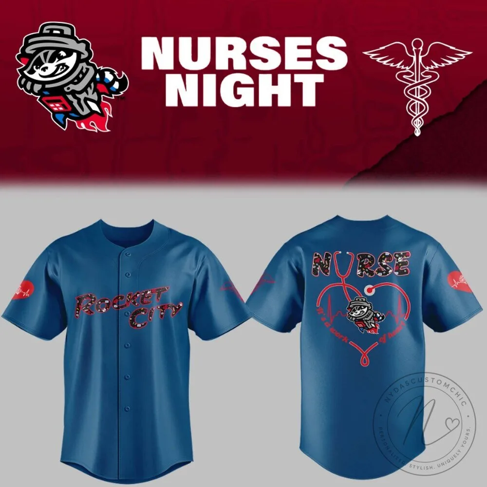 Rocket City Trash Pandas Nurse Appreciation Baseball Jersey