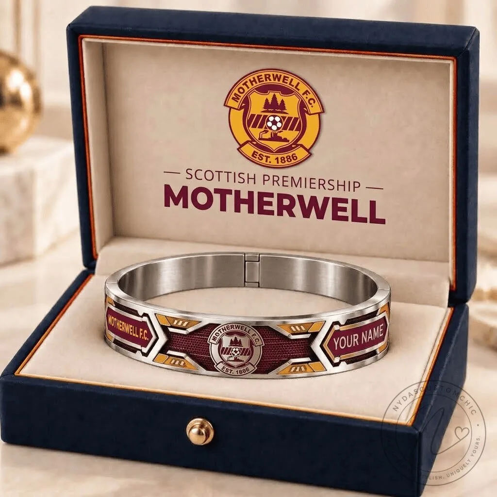 Motherwell Football Club Scottish Premiership Personalized Bracelet 1 Motherwell Football Club Scottish Premiership Personalized Bracelet