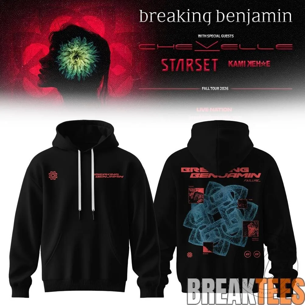 Breaking Benjamin American Tour 2026 Band Concert Graphic Hoodie