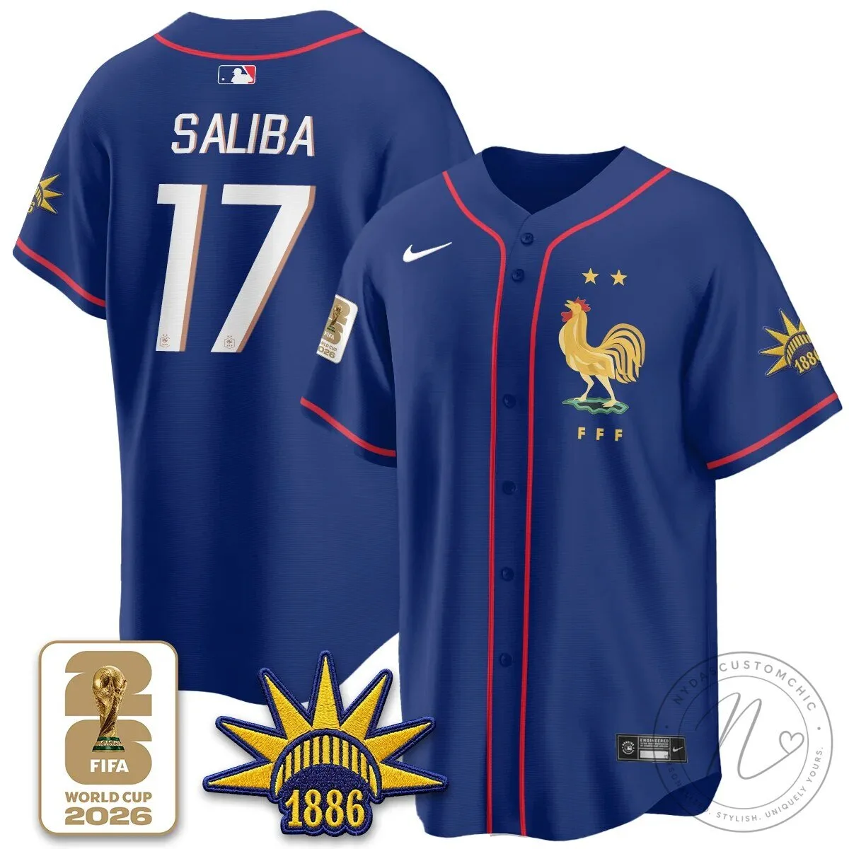 France Soccer Kylian Mbappe Number 10 Baseball Jersey FIFA World Cup 2022 16 France Soccer Kylian Mbappe Number 10 Baseball Jersey FIFA World Cup 2022
