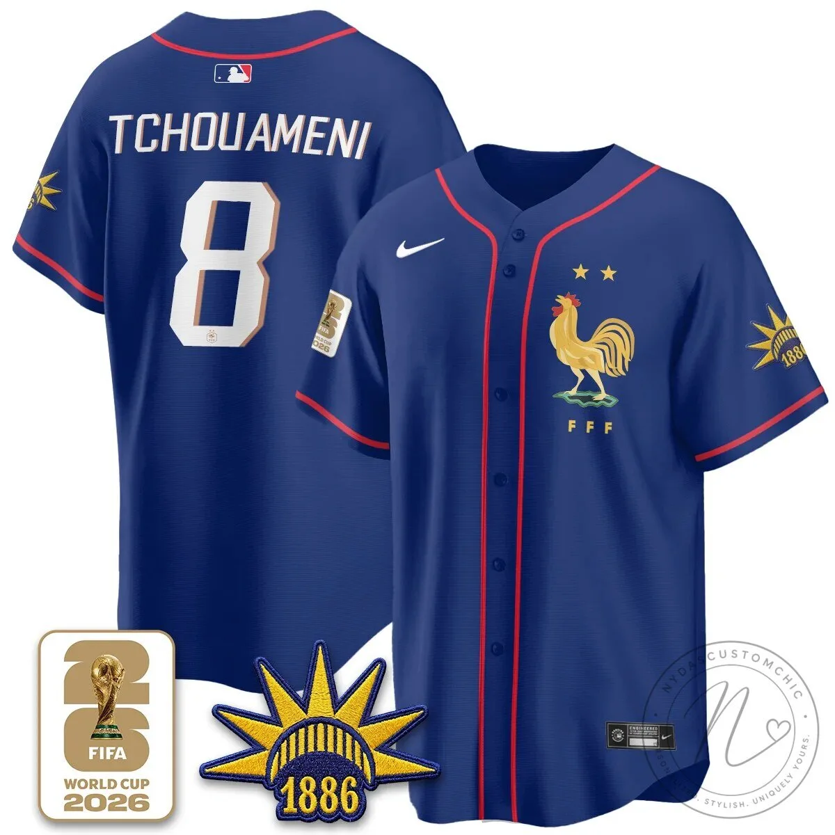 France Soccer Kylian Mbappe Number 10 Baseball Jersey FIFA World Cup 2022 17 France Soccer Kylian Mbappe Number 10 Baseball Jersey FIFA World Cup 2022