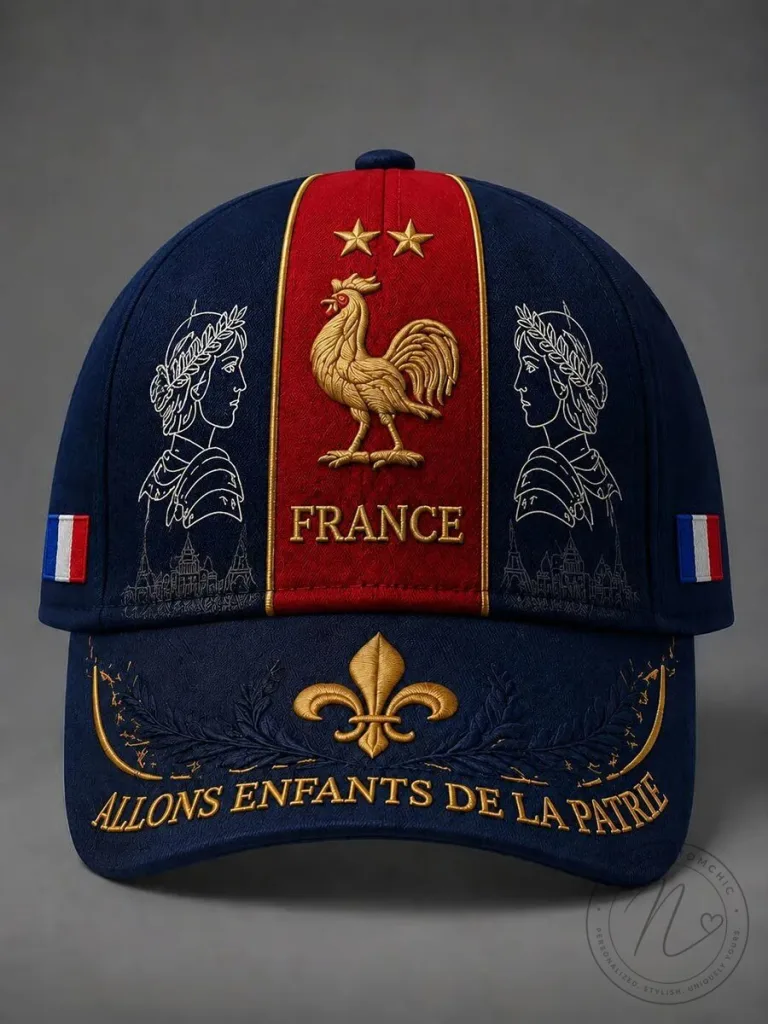 France Football Rooster Emblem Embroidered Cap Hat 30 France Football Rooster Emblem Embroidered Cap Hat