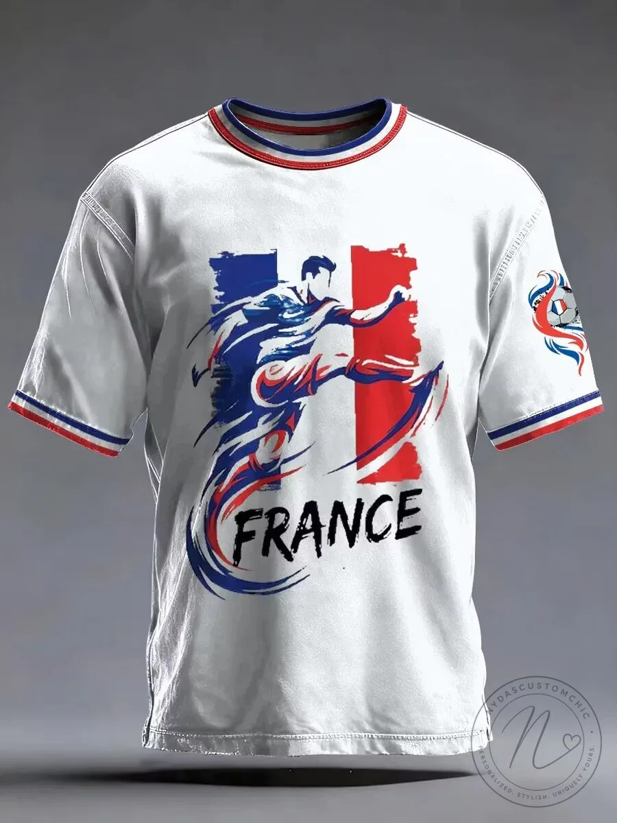 France Football Lover Graphic Design T-Shirt