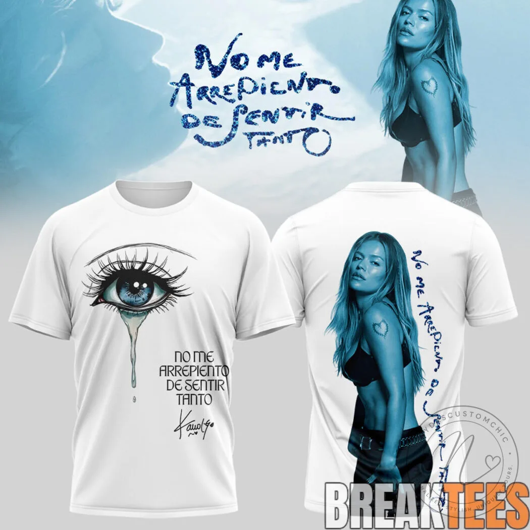 Karol G No Me Arrepiento De Sentir Tanto Album Art White T-Shirt