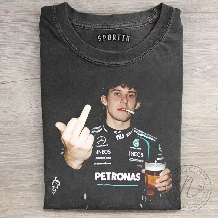 Kimi Antonelli Formula 1 Racing Driver Middle Finger T-Shirt 6 Kimi Antonelli Formula 1 Racing Driver Middle Finger T-Shirt