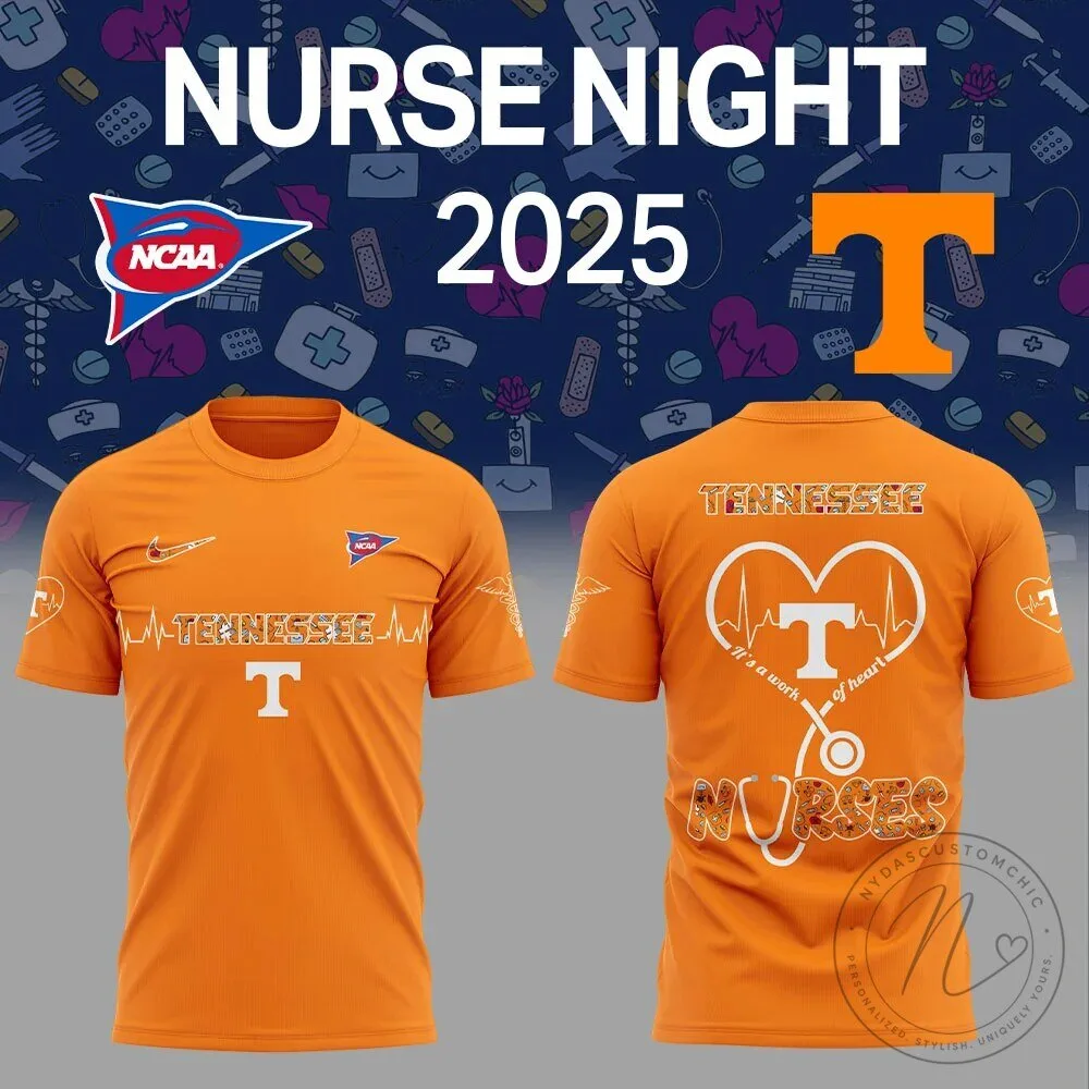 Tennessee Football Nurses Night 2025 Orange T-Shirt 1 Tennessee Football Nurses Night 2025 Orange T-Shirt