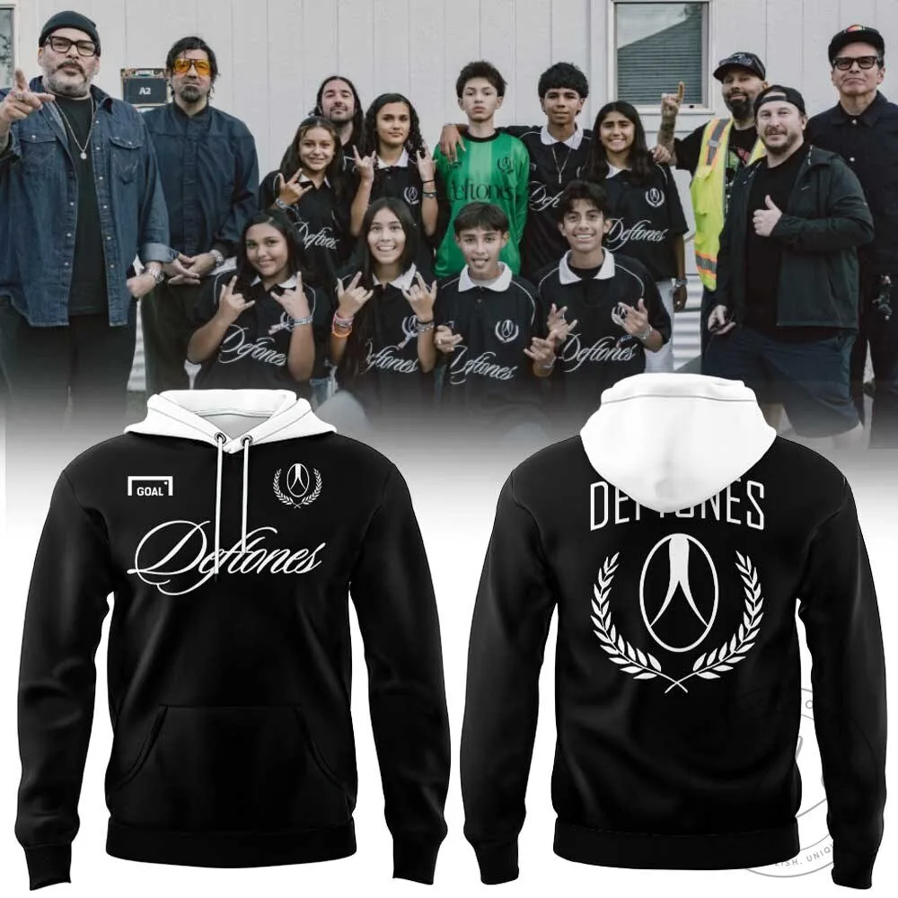 Deftones Street Soccer USA Black and White Band Hoodie