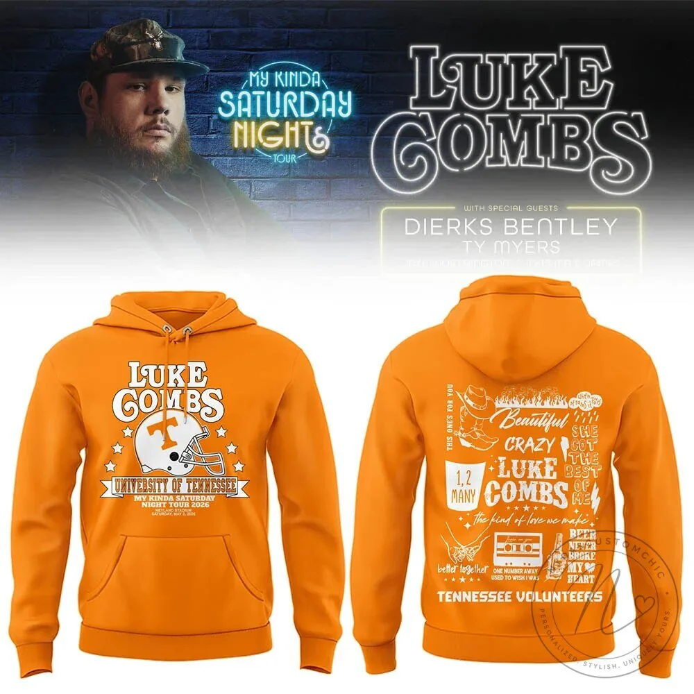 2026 Hoodie for My Kinda Saturday Night Tour with Luke Combs at Neyland Stadium