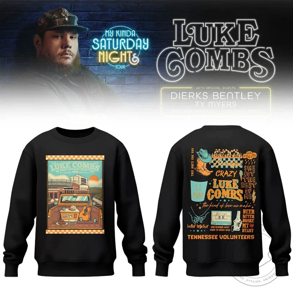 My Kinda Saturday Night Tour Sweatshirt for Luke Combs at Neyland Stadium