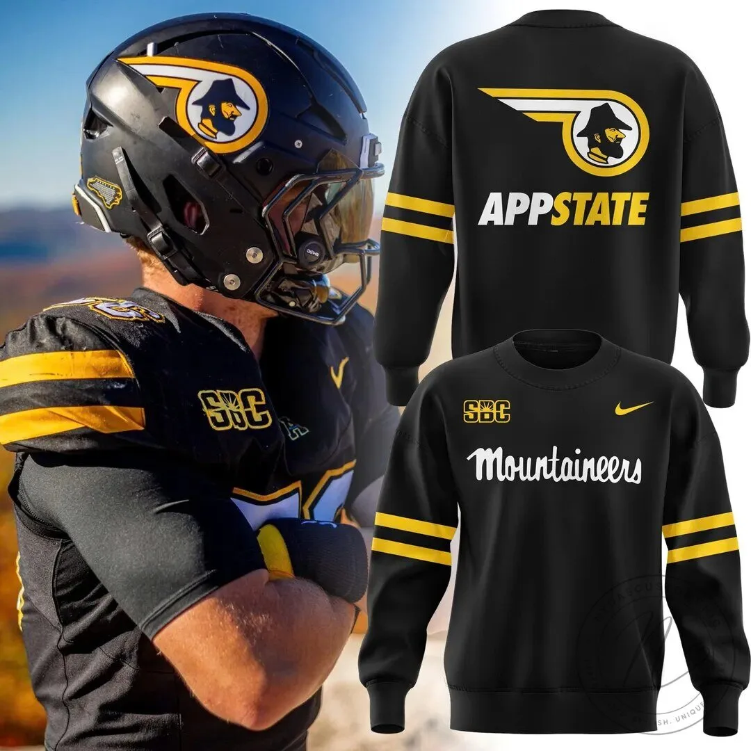 Appalachian State Mountaineers Football Team Black Sweatshirt