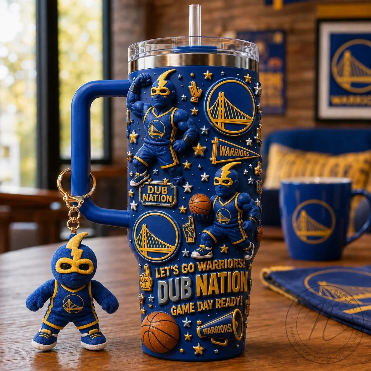 Golden State Warriors Dub Nation Game Day Ready 40oz Tumbler With Handle 4 Golden State Warriors Dub Nation Game Day Ready 40oz Tumbler With Handle