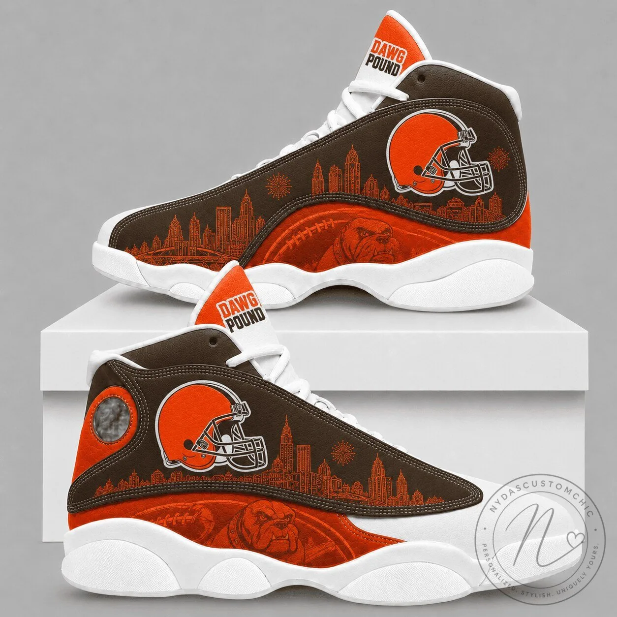 Cleveland Browns Dawg Pound High Top Sneakers