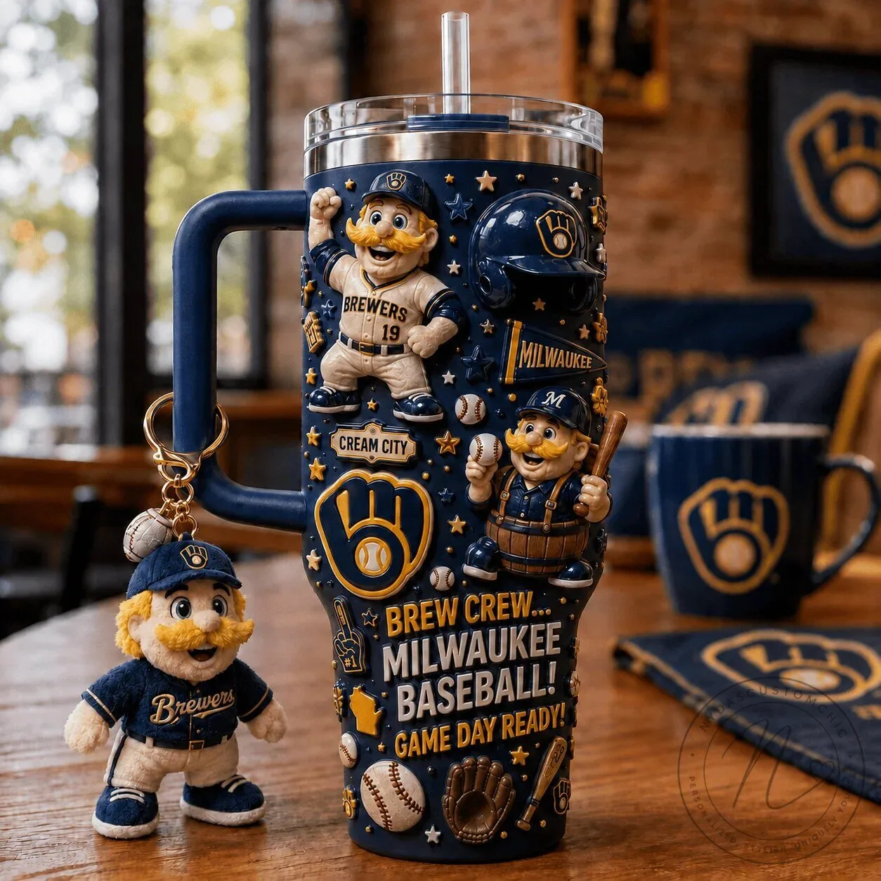 Milwaukee Brewers Baseball Brew Crew Game Day Ready 40oz Tumbler