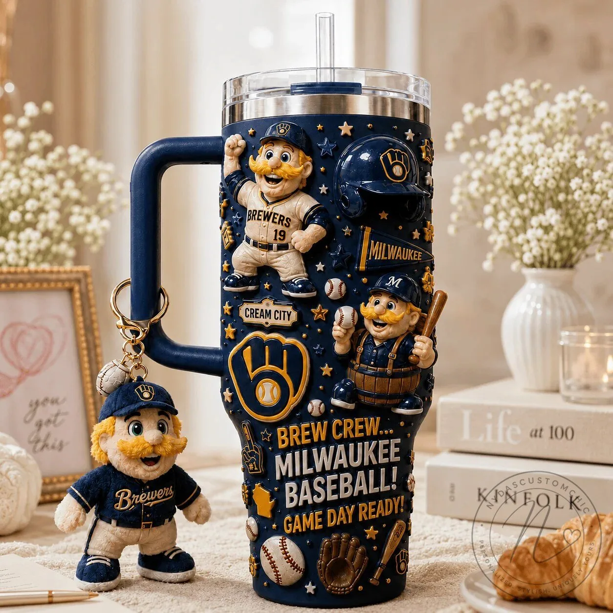 Milwaukee Brewers Baseball Brew Crew Game Day Ready 40oz Tumbler 9 Milwaukee Brewers Baseball Brew Crew Game Day Ready 40oz Tumbler