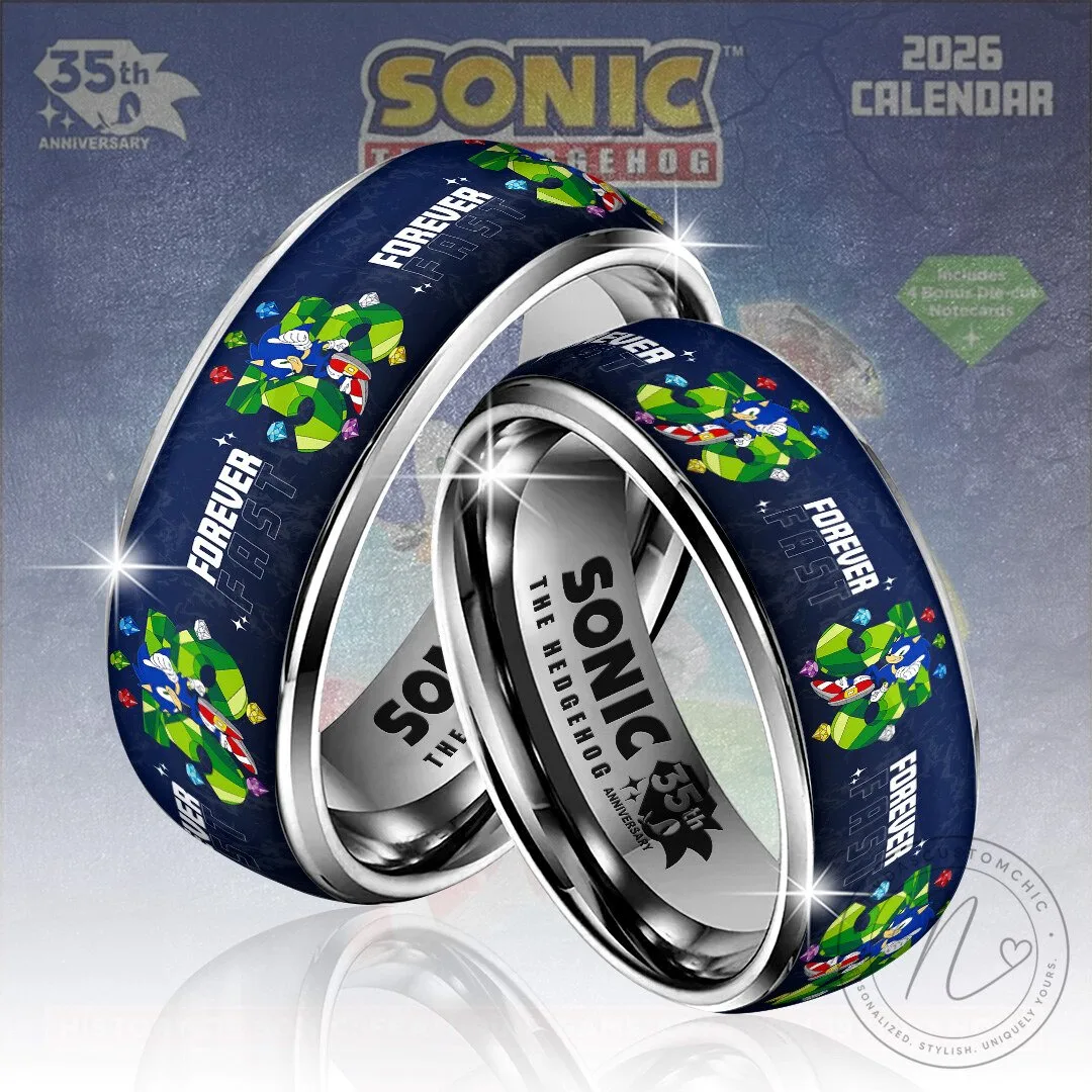 Sonic The Hedgehog 35th Anniversary Forever Fast Blue Ring