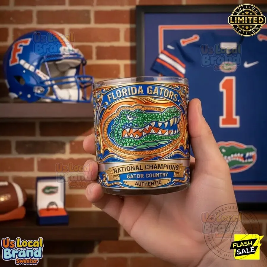 Florida Gators National Champions Gator Country Authentic Drinking Glass