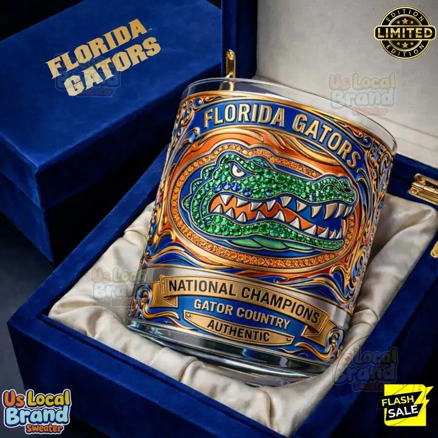 Florida Gators National Champions Gator Country Authentic Drinking Glass 5 Florida Gators National Champions Gator Country Authentic Drinking Glass
