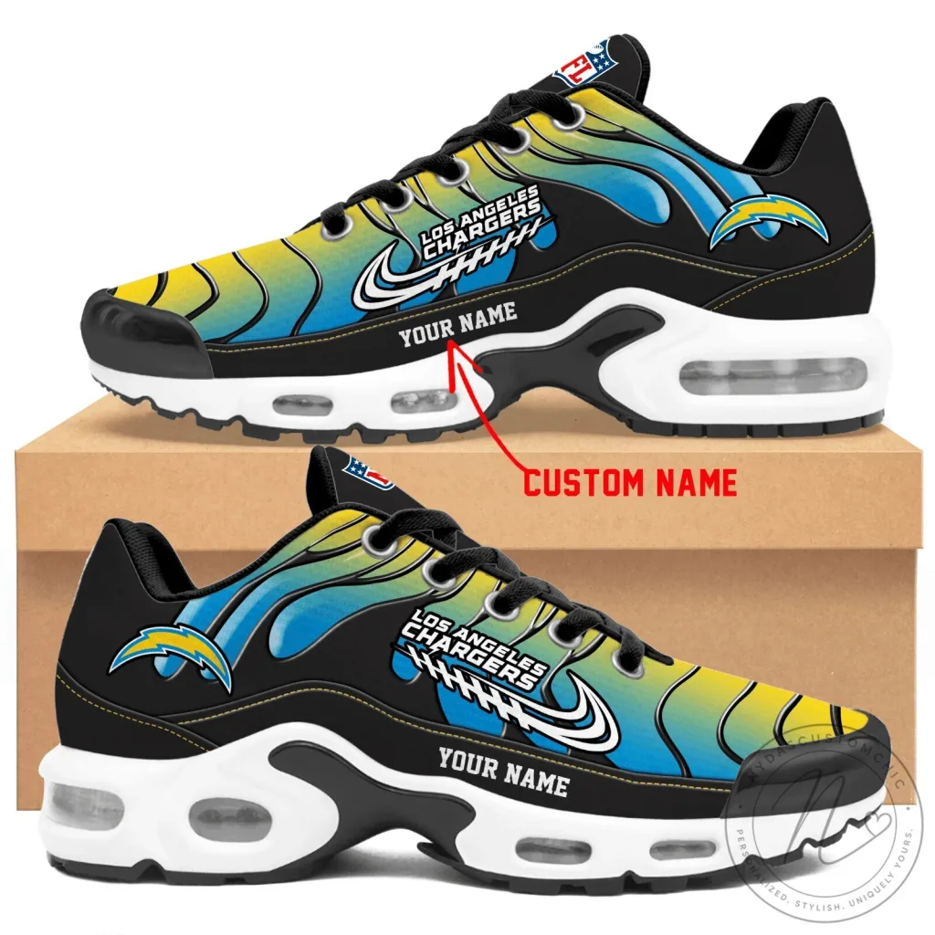 Los Angeles Chargers Personalized Air Max Shoes Custom Name Los Angeles Chargers Personalized Air Max Shoes Custom Name