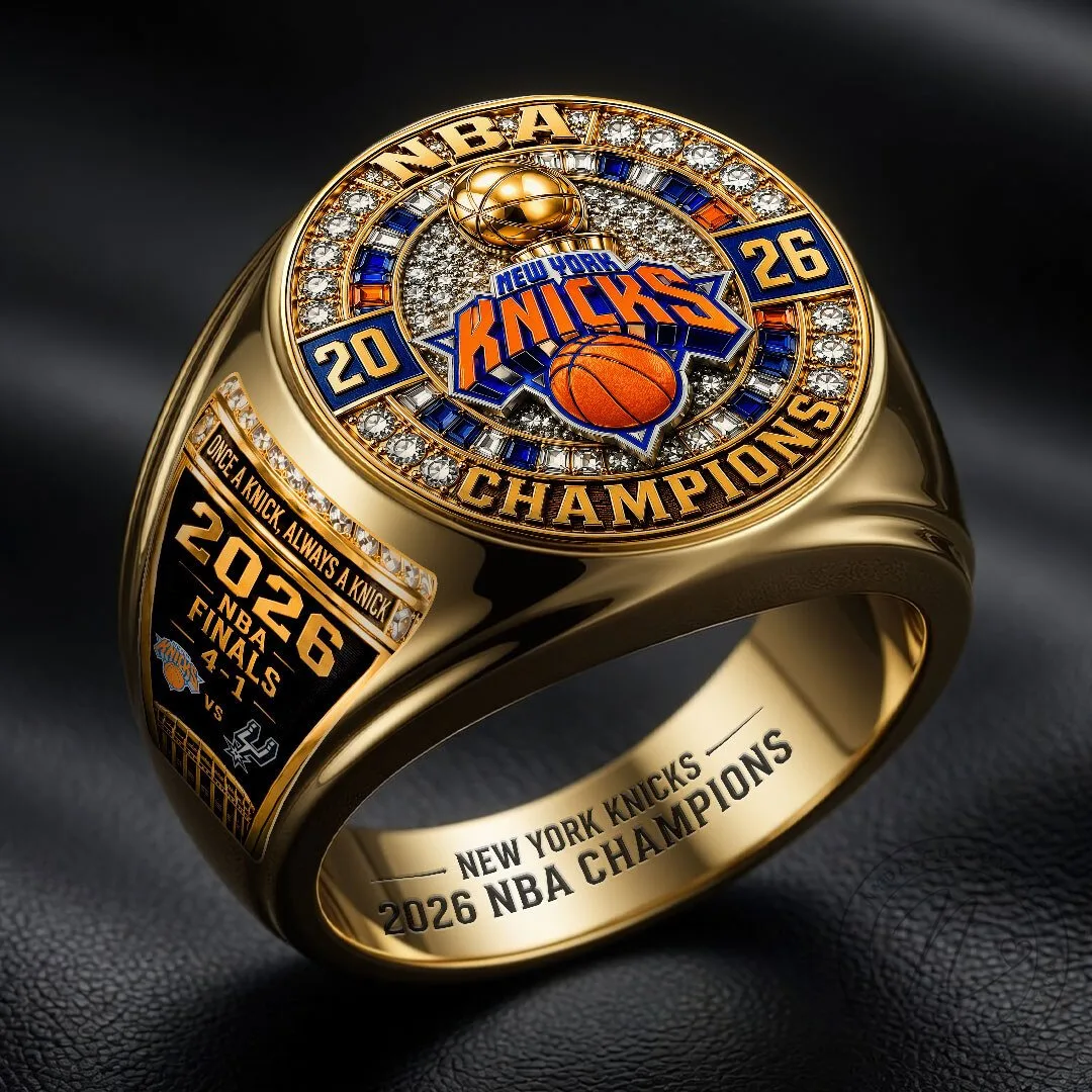 New York Knicks 2026 NBA Finals Champions Gold Commemorative Ring