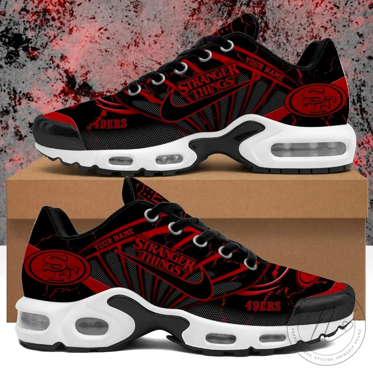 San Francisco 49ers Stranger Things Personalized Air Max Shoes 1 San Francisco 49ers Stranger Things Personalized Air Max Shoes