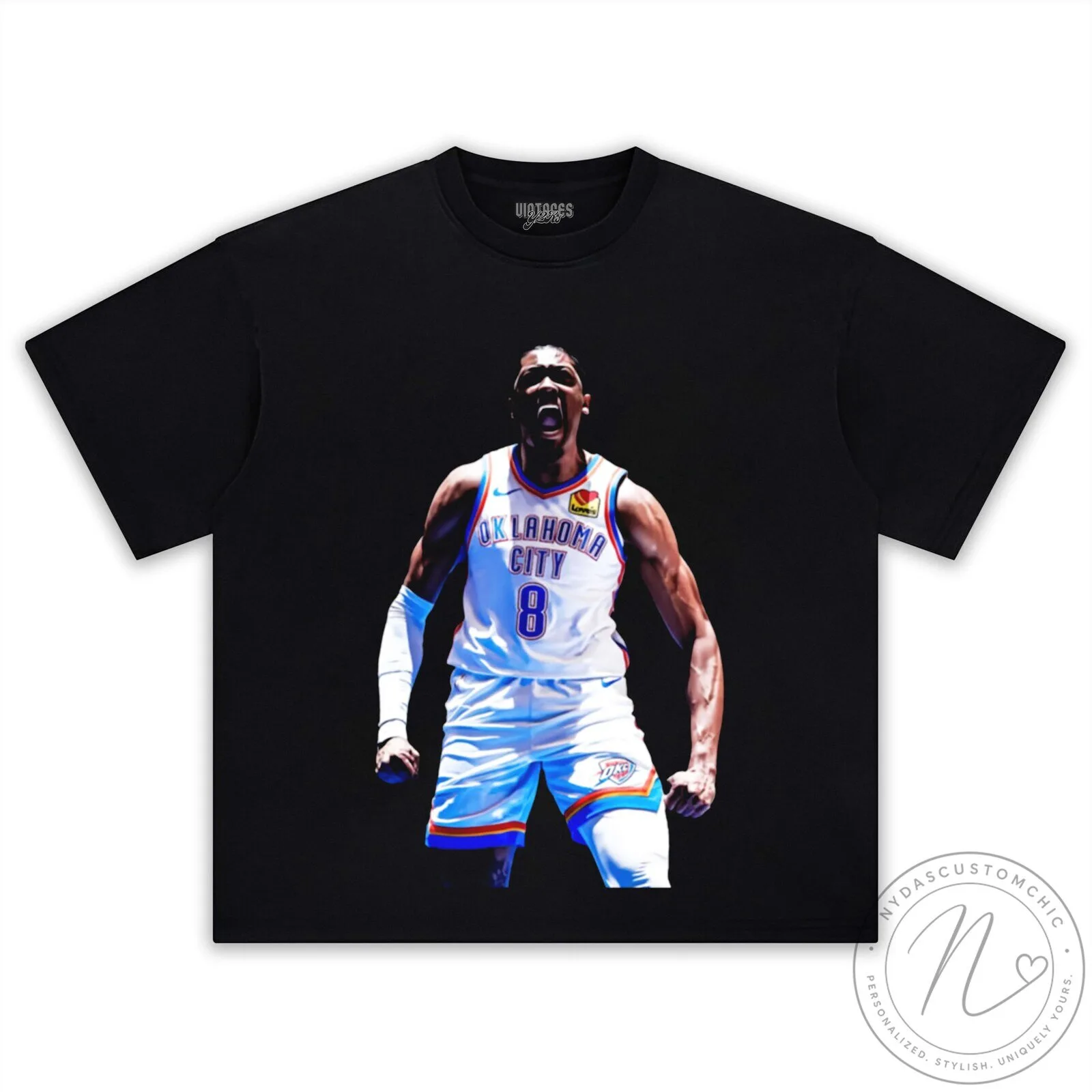 Jalen Williams Oklahoma City Thunder Basketball Player Black T-Shirt